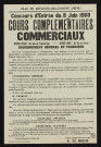 Concours d'entrée du 9 juin 1960 : cours complémentaires commerciaux,