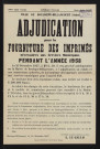 Adjudication pour la fourniture des imprimés nécessaires aux services municipaux pendant l'année 1958,