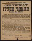 Certificat d'études primaires, session des adultes ,