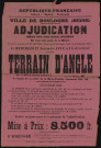 Adjudication [...] d'un terrain d'angle sis à Boulogne avenue de la Reine à l'angle de la sente de la Belle-Feuille,