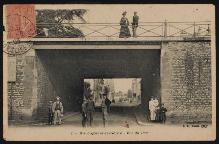 2 - Boulogne-sur-Seine - Rue du Port, Boulogne-Billancourt. rue du Port . - Perspective - Perspective sur la rue du Port depuis le quai du Quatre Septembre