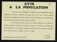 Avis à la population é,