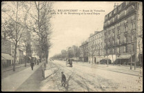 115 - Billancourt - Route de Versailles entre le Bd de Strasbourg et la rue d'Anjou, Boulogne-Billancourt . avenue Edouard Vaillant . - perspectivePerspective sur l'avenue Edouard Vaillant entre le boulevard Jean Jaurès et la rue Danjou