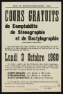 Cours gratuits de comptabilité, de sténographie et de dactylographie éàÉ,