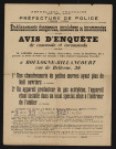 Avis d'enquête de commodo et incommodo : rue de Bellevue 36, M. Garnier : installation d'une chaudronnerie de petites oeuvres ayant plus de 8 ouvriers et d'un appareil producteur de gaz acétylène.