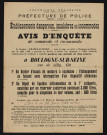 Avis d'enquête de commodo et incommodo : rue de Silly 138, Société France-Aviation : installation d'un atelier d'essais de moteurs à explosion et d'un dépôt de liquides inflammables de la 1re catégorie.