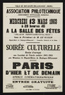 Association philotechnique : soirée culturelle Paris d'hier et de demain,