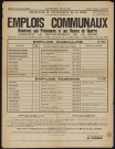 Emplois communaux réservés aux pensionnés et aux veuves de guerre habitant le département de la Seine, Recrutement à Boulogne-Billancourt d'un jardinier-horticulteur-arboriculteur-floriculteur, d'un maçon-cimentier et d'un serrurier-forgeron.