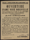 Ouverture d'une voie nouvelle dans le prolongement de la rue du Fief (partie comprise entre la rue du Point-du-Jour et l'avenue des Moulineaux),