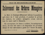 Enlèvement des ordures ménagères,