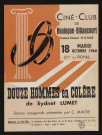 Ciné-Club de Boulogne-Billancourt, mardi 18 octobre 1960 : Douze hommes en colère, de Sydney Lumet,