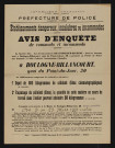 Avis d'enquête de commodo et incommodo : quai du Point-du-Jour 50, Etablissements Braunberger-Richebe : dépôt de 800 kilogrammes de celluloïd (films cinématographiques) ; façonnage du celluloïd (films).