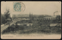 Billancourt - Vue générale des Usines Renault Frères, Boulogne-Billancourt . Usines Renault . - vue généraleAu premier plan, un terraine en friche. Au second plan perspective sur les usines Renault