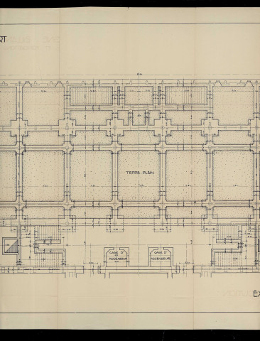 Plans n°113 à 128.113 : Partie rue de Chateaudun - Fondation (26/03/1930)114 : Partie rue de Chateaudun - Plan niveau rue (26/03/1930)115 : Partie rue de Chateaudun - Plan niveau du hall des bureaux (26/03/1930)116 : Partie rue de Chateaudun - Niveau bureaux et salles des fêtes (26/03/1930)117 : Plan partie rue de Chateaudun, niveau archives (26/03/1930)118 : Partie côté jardin - Plan du sous-sol et fondations (13/03/1930)119 : Partie côté jardin - Plan niveau jardin, salles de commissions (14/03/1930)120 : Partie côté jardin - Plan niveau des bureaux du maire et adjoints (19/03/1930)121 : Partie côté jardin - Plan niveau des salles des fêtes (26/03/1930)122 : Façade sur les jardins (24/03/1930)123 : Elévation latérale (11/03/1930)124 : Retours des façades latérales (26/03/1930)125 : Coupe longitudinale sur le hall des bureaux (08/04/1930)126 : Façade sur la rue de Chateaudun (08/04/1930)127 : Coupe sur la salle des machines des escaliers d'honneur (26/03/30)128 : Coupe transversale (09/04/1930)