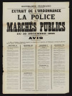 Extrait de l'ordonnance concernant la police des marchés publics du 30 décembre 1865,