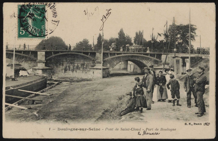 1 - Boulogne-sur-Seine: pont de Saint-Cloud, port de Boulogne.