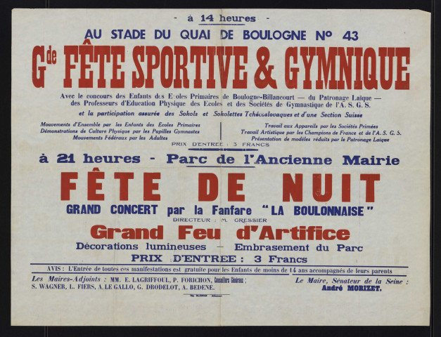 Grande fête sportive et gymnique,