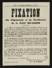 Fixation des alignements et du nivellement de la place Bir-Hakeim,