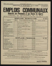 Emplois communaux réservés aux pensionnés et aux veuves de guerre habitant le département de la Seine, Recrutement à Boulogne-Billancourt d'un conducteur d'automobiles (tourisme et utilitaire) et d'une femme de service.