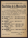 Constitution de la municipalité [et horaires de réception du maire et des adjoints],