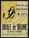 Ciné-Club de Boulogne-Billancourt, mardi 5 décembre 1961 : Drôle de drame, de Marcel Carné,