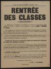 Rentrée des classes ,