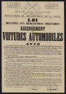 Loi relative aux réquisitions militaires : recensement des voitures automobiles,