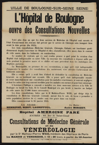 L'hôpital de Boulogne ouvre des consultations nouvelles,