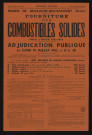 Fourniture des combustibles solides pour l'hiver 1955-1956 : adjudication publique,