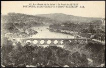 02 - Les Bords de Seine - Le Pont de Sèvres. Boulogne, Saint-Cloud et le Mont-Valérien, Boulogne-Billancourt. Pont de Sèvres . - Vue générale sur Boulogne-Billancourt, Saint-Cloud et le Mont-ValérienVue d'ensemble. Au premier plan le pont de Sèvres, à gauche Saint-Cloud, à droite Boulogne-Billancourt. Au second plan, le Mont Valérien