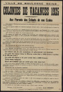 Colonies de vacances 1925 : aux parents des enfants de nos écoles,