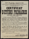 Certificat d'études primaires, session des adultes ,