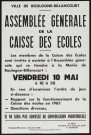 Assemblée générale de la caisse des écoles,