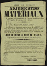 Adjudication des matériaux à provenir de la démolition de l'ancien presbytère et d'une partie de son mur de clôture,