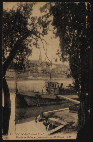 46 - Bellevue Meudon. - Saint-Cloud et le Fort du Mont Valérien: au loin, vue générale de la Seine (s.d.).