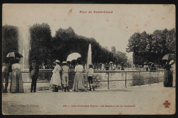 20- Parc de Saint-Cloud. -Les Grandes Eaux: le Bassin de la Cascade (s.d.).