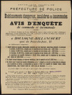 Avis d'enquête de commodo et incommodo : 27 quai du Point-du-Jour, Société anonyme des Usines Renault : installation de quatre dépôts de liquides inflammables [...], d'un dépôt d'alcool éthylique [...], d'un atelier pour l'emploi des liquides inflammables de la 1re catégorie [...].