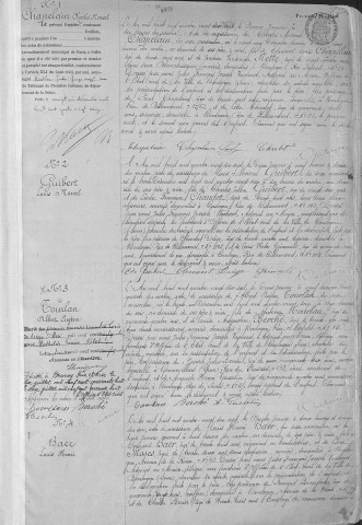 Naissance, enregistrement : Registre de 1897