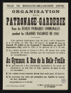 Organisation d'un patronage-garderie dans les écoles primaires communales pendant les grandes vacances de 1961,