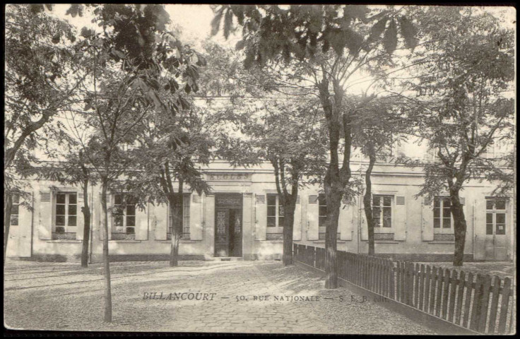 Billancourt - 50 rue Nationale, Boulogne-Billancourt. rue Nationale . - façade des écoles