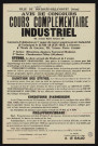 Avis de concours de cours complémentaire industriel, Épreuve avant tirage (affiche de 1956 modifiée).