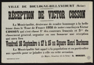 Réception de Victor Cosson [cycliste],