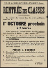 Rentrée des classes ,