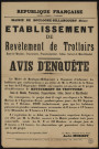 Etablissement de revêtement de trottoirs rue de Meudon, Traversière, Francis-Garnier, Collas, Darcel et Max-Blondat : avis d'enquête,