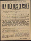 Rentrée des classes ,