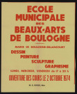 Ecole municipale des beaux-arts : ouverture des cours le 2 octobre 1974,