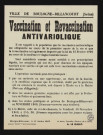 Vaccination et revaccination anti-variolique,