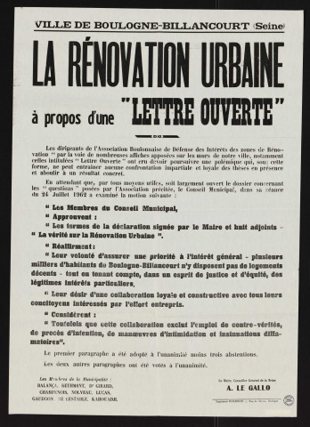 La vérité sur la rénovation urbaine,