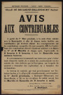 [Contributions :] avis aux contribuables,