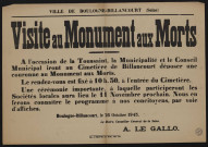 Visite au monument aux morts,